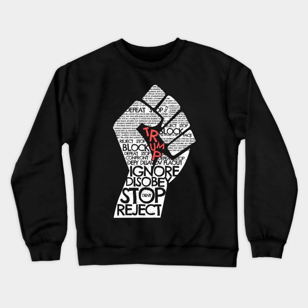 '4th of July Resist Fist' Awesome Anti-Trump Protest Gift Crewneck Sweatshirt by ourwackyhome